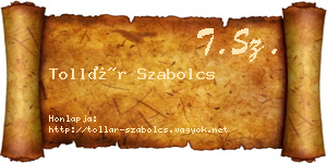 Tollár Szabolcs névjegykártya